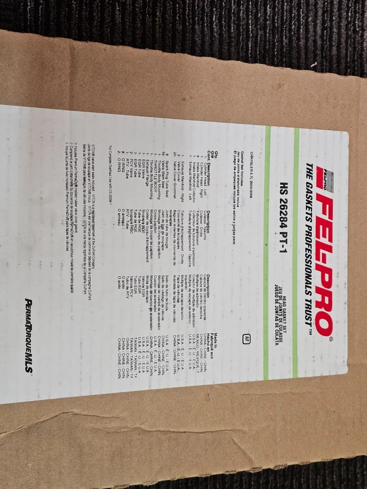 Junta de culata Fel-Pro HS 26284 PT-1 para Jeep Grand Cherokee 2005-2008 Foto 2 de 4