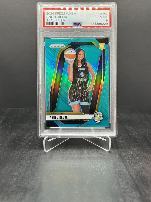 2024 Panini Prizm WNBA Basketball Angel Reese RC Rookie Teal 23/49 PSA 9 #147