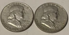 1963-D Franklin Half Dollars 2 Coin Lot –  90% Silver Priced at melt