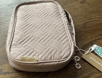 NWT Bagsmart Quilted Jewlry and Accessorie Bag Light Pink