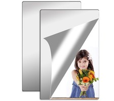 Flexible -Adhesive Wall Mirror, 2 Pcs 11.8 Inch x 7.8 Inch 2 mm Thick Acrylic...