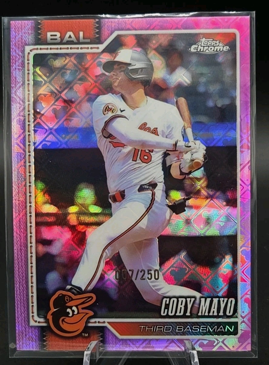 2026 Topps Chrome ✨️Coby Mayo Logofractor ✨️/250✨️Baltimore Orioles
