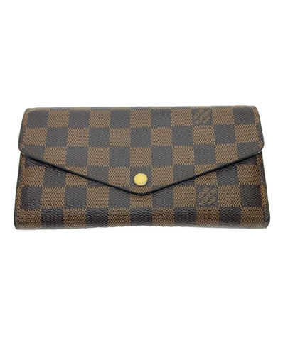 Louis Vuitton Damier Ébène Portefeuille Sarah Bifold Wallet N63209 W/Box Auth