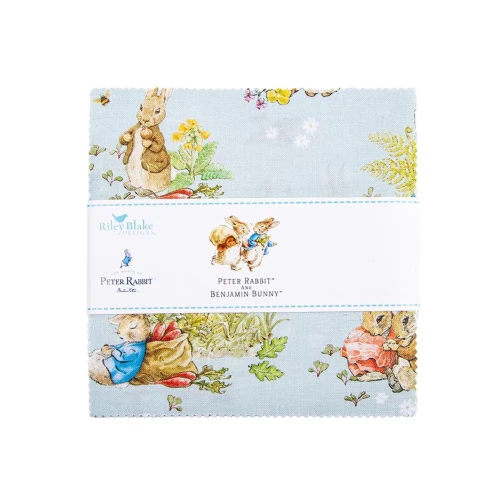 Peter Rabbit And Benjamin Bunny By Riley Blake Designs - 5" Stacker/Charm Pack