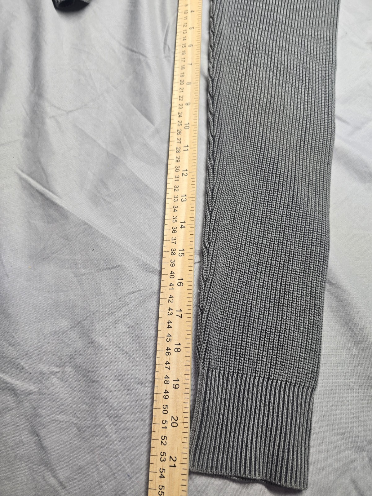 American Eagle Mens Solid Knit Pullover Gray Swea… - image 5