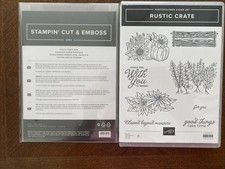 Stampin Up RUSTIC CRAFTE BUNDLE 8 Stamps 12 Dies-New/Retired