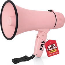 20W Megaphone Bullhorn with Siren MP3 Record Aux Input Handheld Speaker