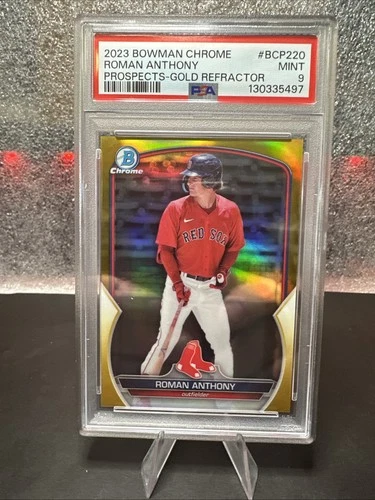 2023 Bowman Chrome Prospects Gold Refractor Roman Anthony #BCP-220 PSA 9