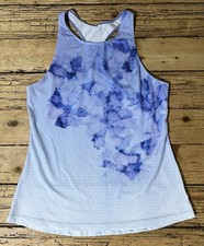 PrAna Women s Size M Blue Tye Dye Floral Racerback Tank Top