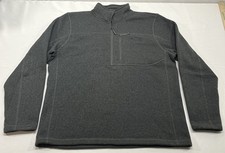 The North Face Men's XL Gordon Lyons Dark Heather Gray 1/4 Zip Pullover Fleece