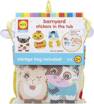 ALEX: Bath Barnyard Stickers in The Tub Multicolor Kids Bath Activity (200103-1)