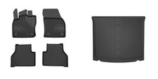 Frogum Fußmattensatz Autoteppich + Kofferraumwanne für VW Caddy IV Kombi SAB SAJ