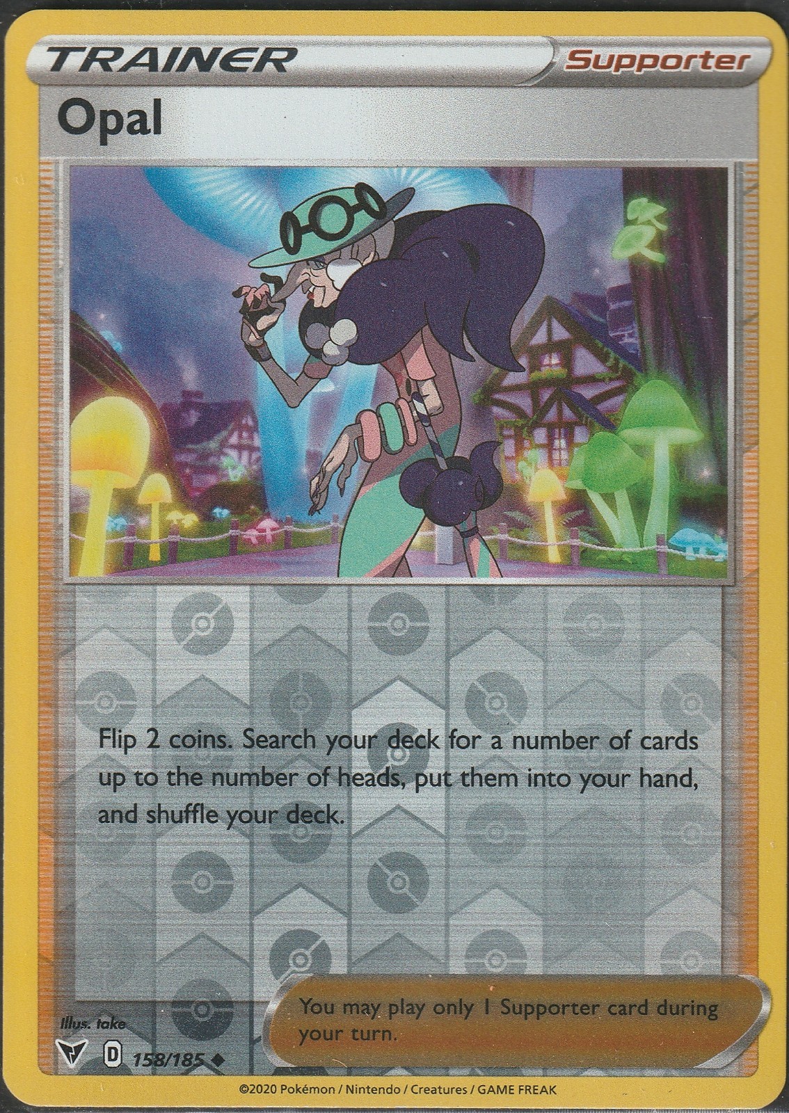 Opal 158/185 Reverse Holo Uncommon Vivid Voltage Pokemon Pack Fresh