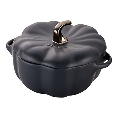 Staub ''Pumpkin Cocotte Black 15cm 0,68ml'' Keramik Hitzebeständige Lagerung