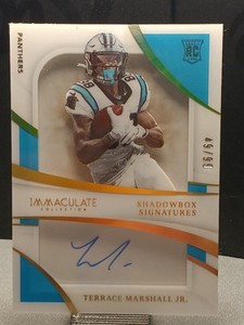 2021 Immaculate Shadowbox Signatures /99 Terrace Marshall Jr Carolina Panthers 