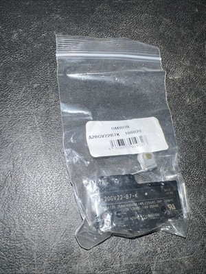 Omron Limit Switch A-20GV22-B7-K Basic / Snap Action Switch, 20A, Short Hinge