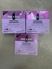 3 Boxes One A Day Prenatal Advanced Multivitamin 30  30 Choline DHA Folic Acid