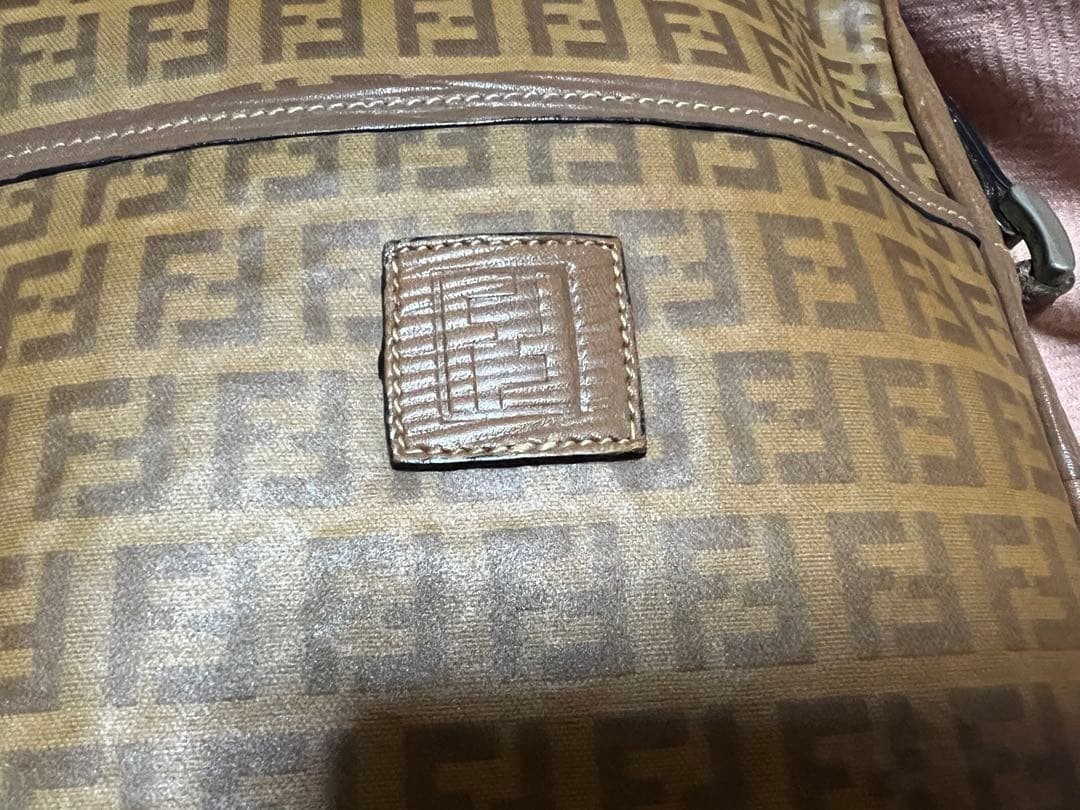 FENDI Zucca pattern box shoulder bag in PVC and leather DDP USA Shipping 2448 thumbnail 3