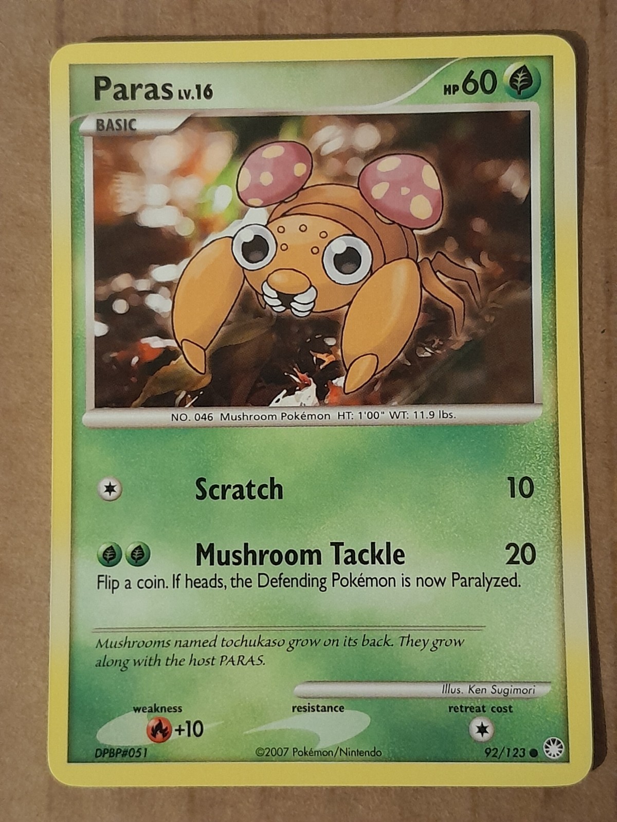 Pokemon Paras 92/123 Mysterious Treasures NM See Pictures