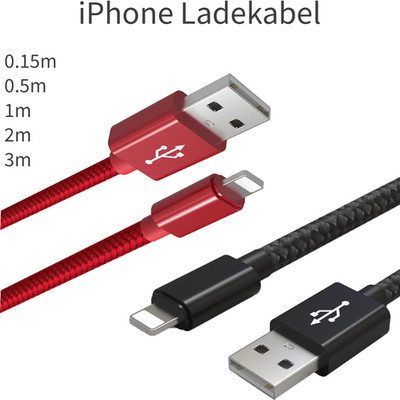 USB Ladekabel für iPhone Kabel 1m 2m 3m iPhone 13 X XS XR 11 12 13 Pro Max iPad