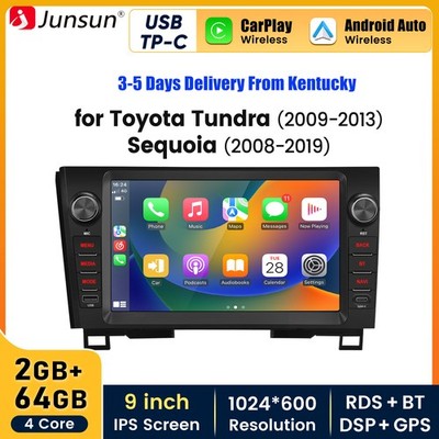 Car Stereo Radio 2+64GB GPS Navi CarPlay For Toyota Tundra 07-13 & Sequoia 08-19