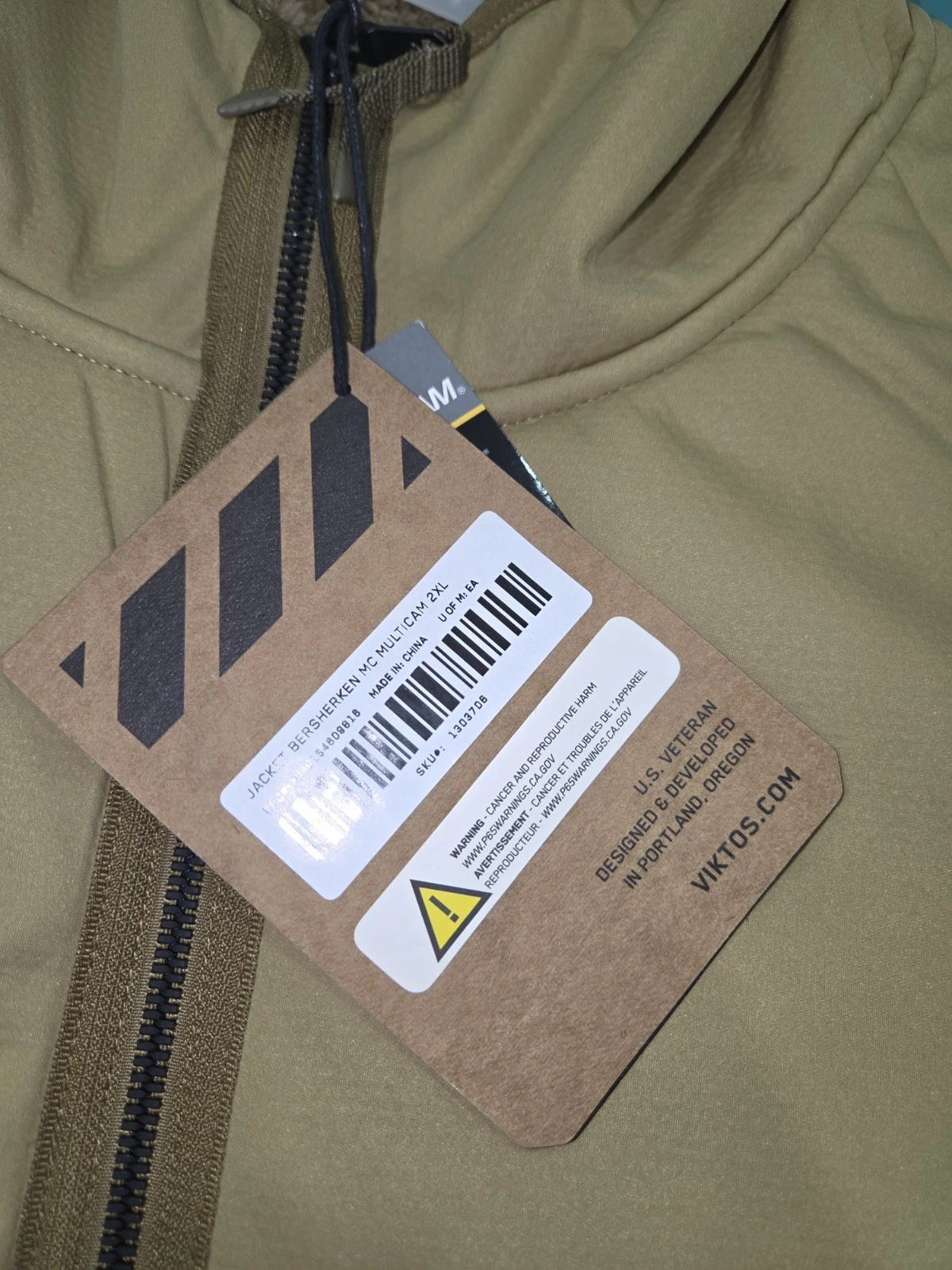 NWT VIKTOS Bersherken MC MultiCam Jacket Men’s 2XL Waterproof Camo  image 3