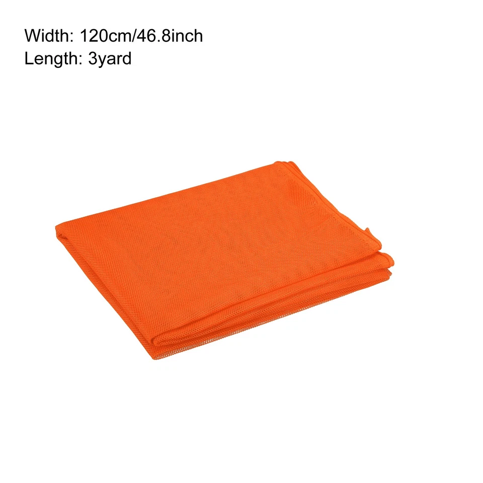 Tela de malla elástica 46,8" para bolsillo de mochila, bolsa de red naranja claro 3yd Foto 2 de 4