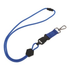 Teacher Lanyard Blue Polyester Metal Neck Strap with Breakaway for Id Badge