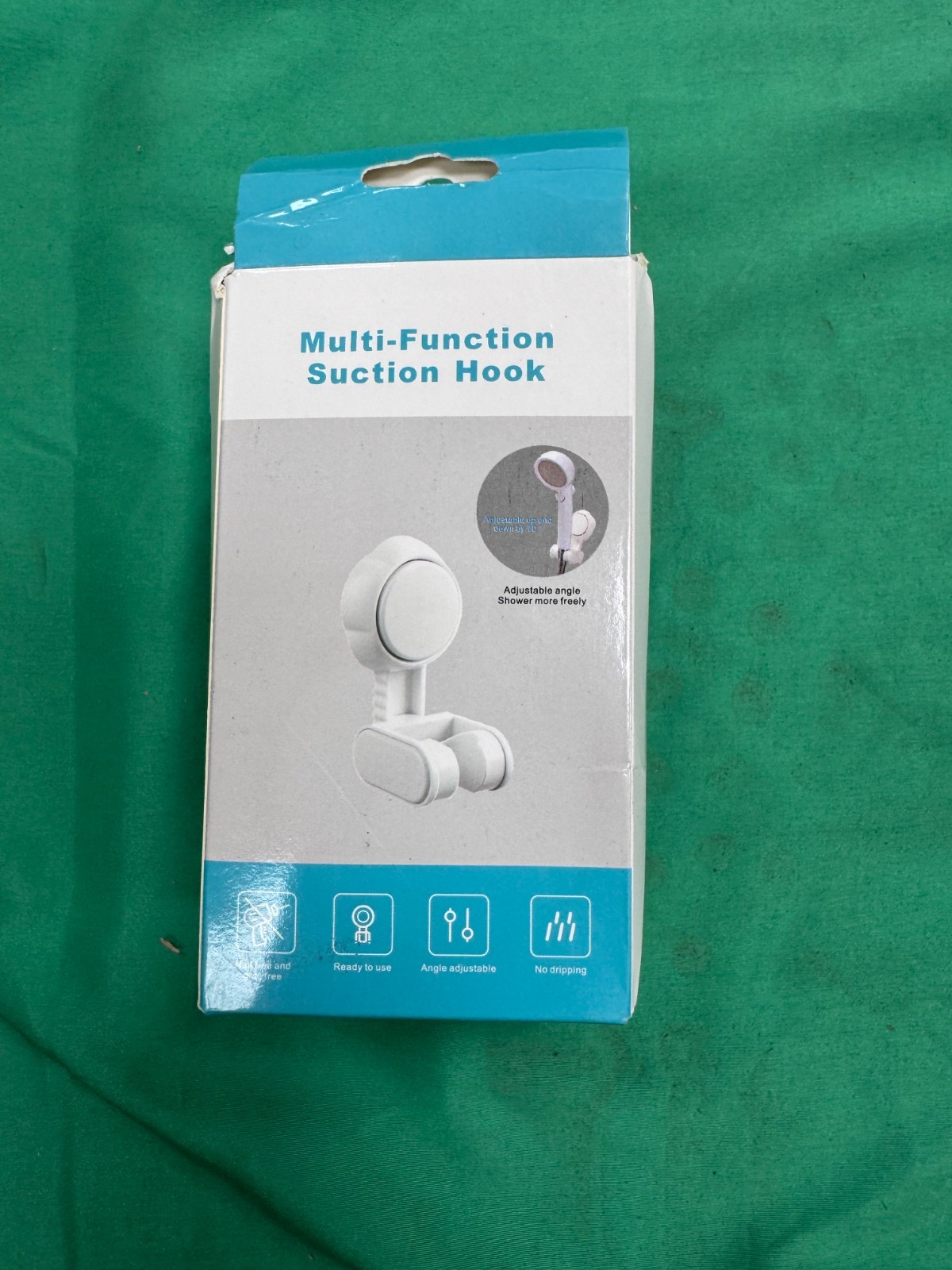 Multi-Function Suction Hook 360° Adjustable Wall Mount Shower Head Holder White image 6