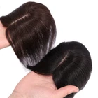 Straight Human Hair Piece Pu Similar Silk Base For Women Topper Replacement