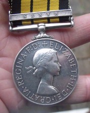AN ELIZ. 11 AFRICA GSM MEDAL, KENYA CLASP, PTE. R. S. SAVAGE. R.A.S.C.