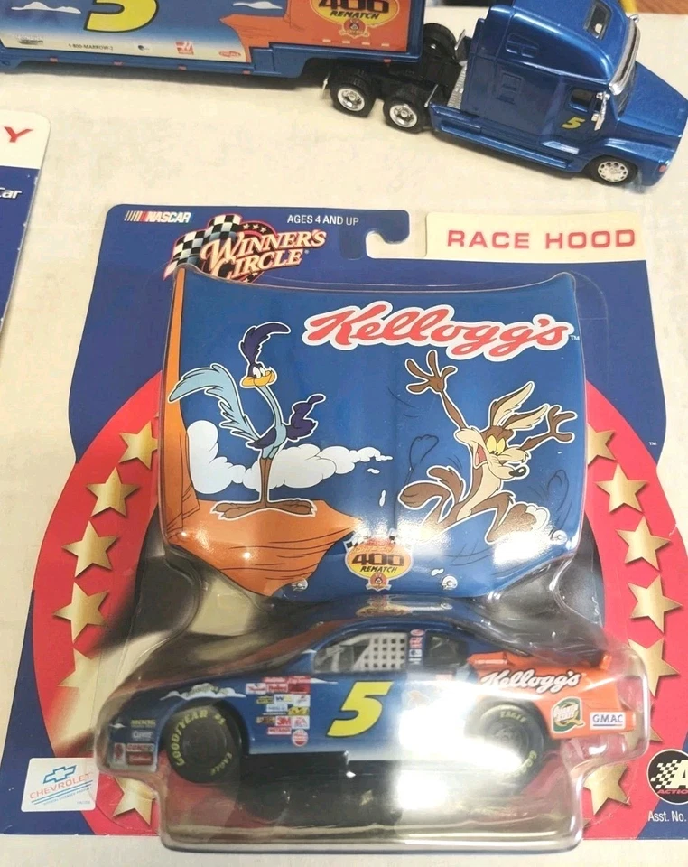 3xTerry Labonte NASCAR Kelloggs Diecast Lot Looney Tunes Racing Hood Tractor Tra - Image 2 of 4
