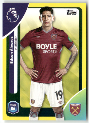 Topps Premier League 2025-26 No. 279 Edson Alvarez Yellow Parallel