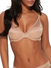 Image of Gossard Glossies Sheer Bra High Apex Light Padded Push Up Bras Triangle Lingerie