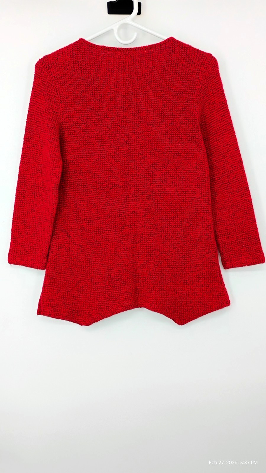 MULTIPLES Red Textured Button Front Trim Tunic To… - image 18