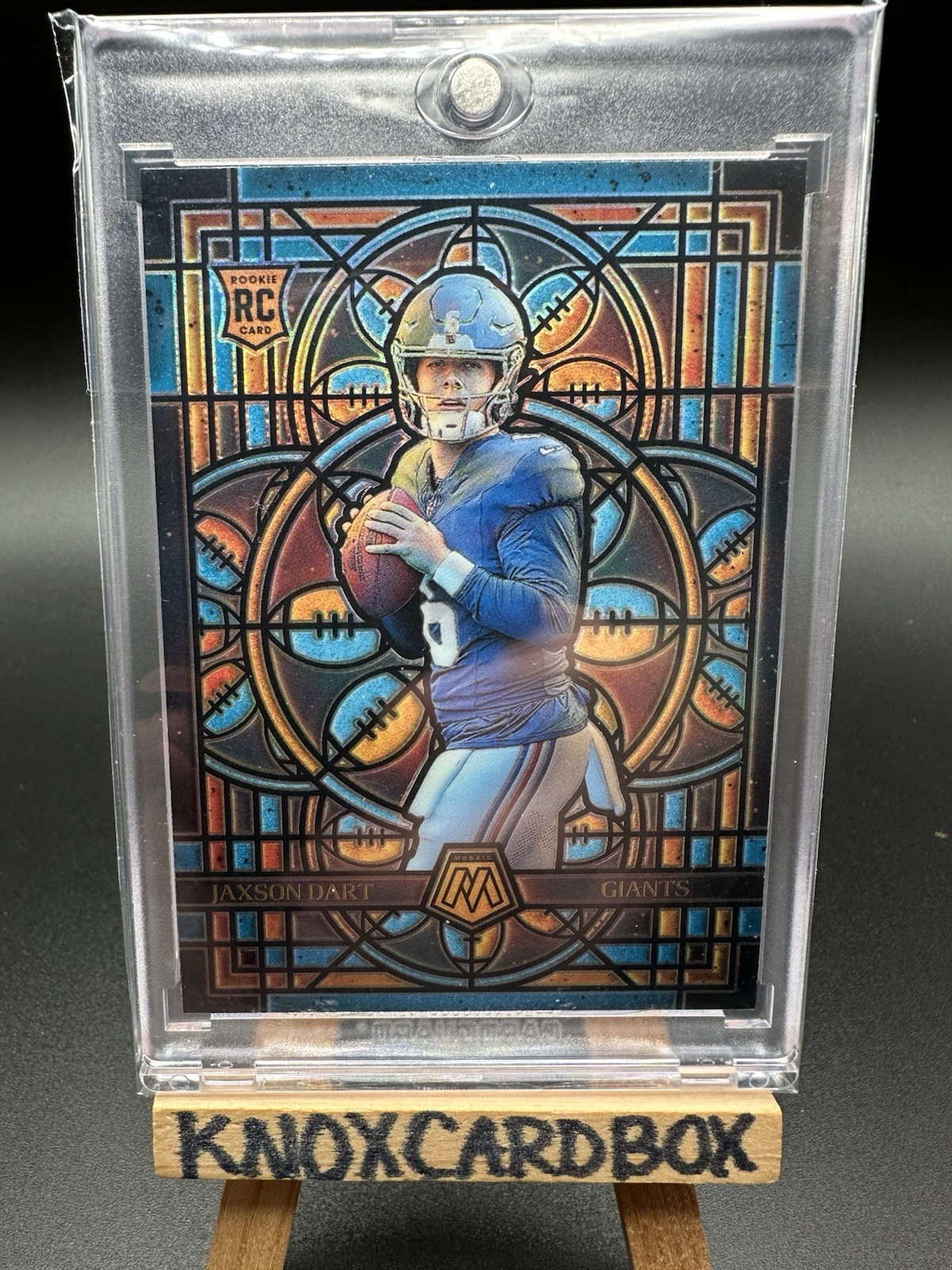 2025 Jaxson Dart Stained Glass Case Hit SSP RC NY Giants Panini Mosaic NFL