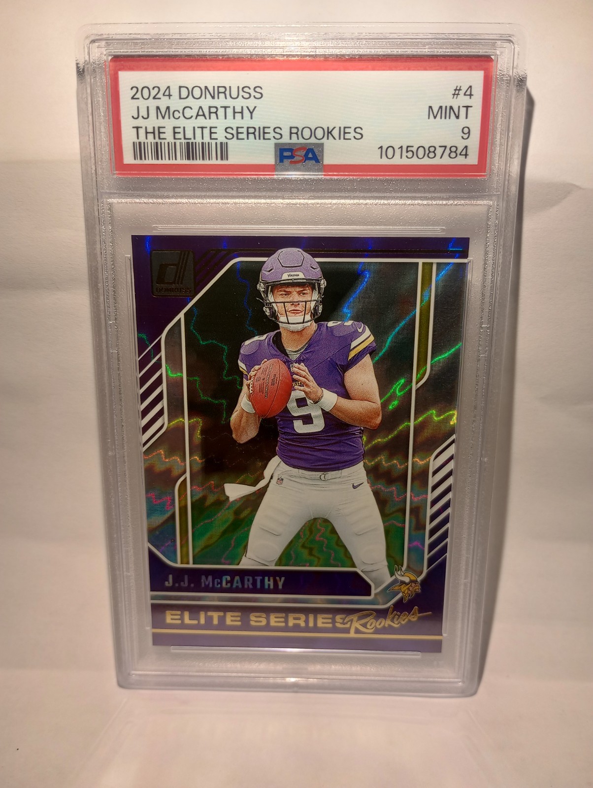 2024 Donruss JJ McCarthy The Elite Series Rookies PSA 9 Card #4