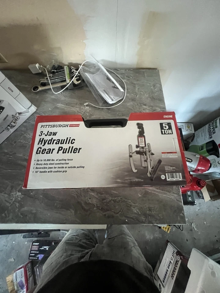 Extractor hidráulico engranaje eliminación rodamiento rueda rodamiento máquina 5 toneladas, 2 mordazas/3 mordazas Foto 2 de 2