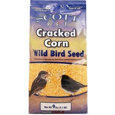 Wild Bird Seed, Cracked Corn, 9 lbs Bag, Feed, Great Source of Protein and Fi...