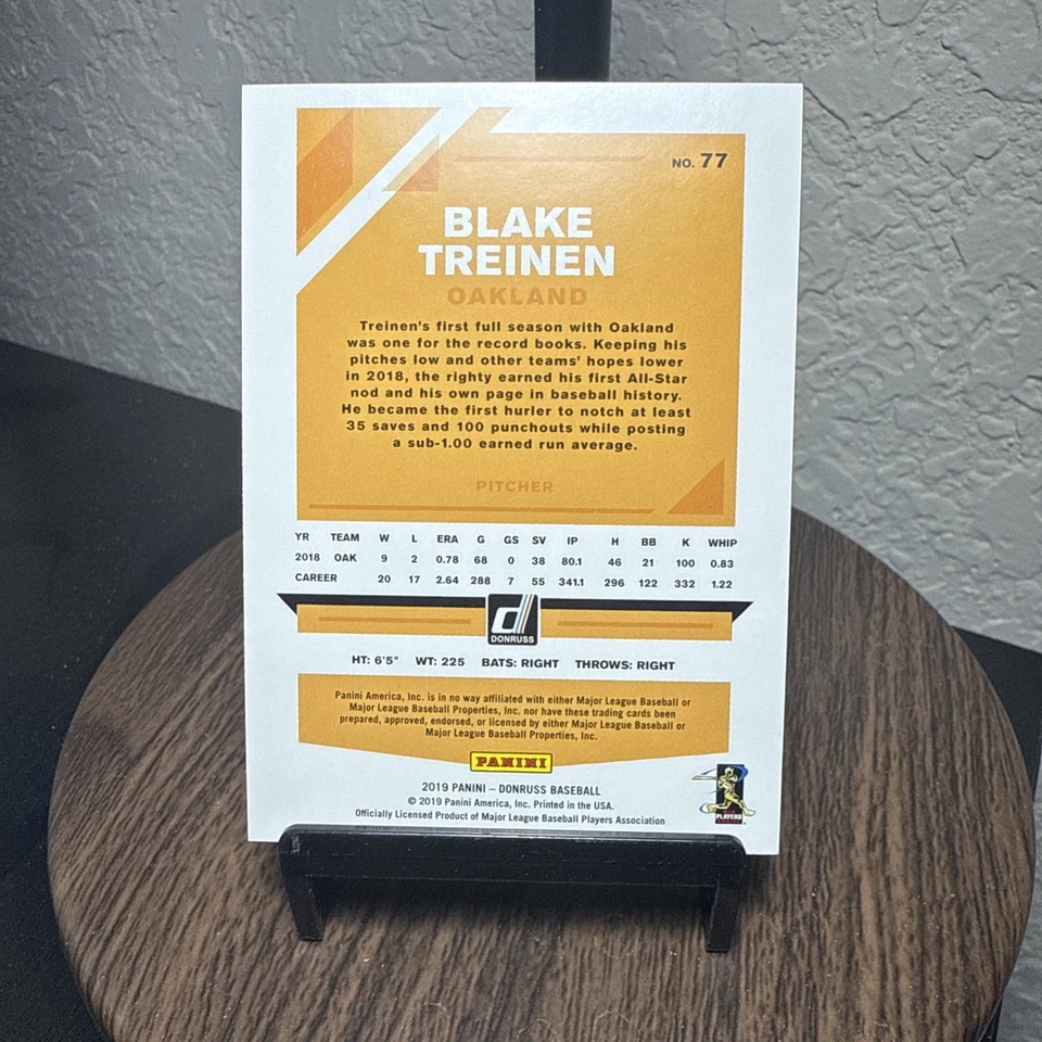 2019 Panini Donruss - Blake Treinen #77 - Image 2 of 2