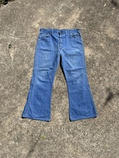 Vintage 70 s Challenger Bell Bottom Flare Jeans K Mart 38x30 Talon 42 Zip USA