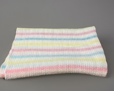 Beacon Baby Blanket Acrylic Pastel Stripe Waffle Weave USA Soft Thermal Knit