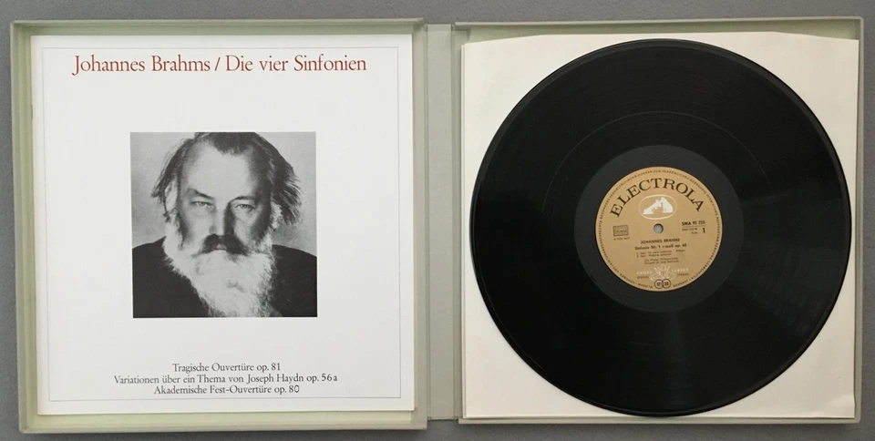 G591 Brahms The 4 Symphonies Barbirolli VPO 4LP Electrola SMA 91 755/58 Stereo Foto 2 de 4