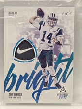 2019 Panini Luminance - Bright Beginnings Premium Platinum Sam Darnold 1/1 MEM