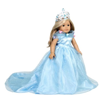 Cinderella Ball Gown with Train 18'' Doll Clothes Fits American Girl Doll