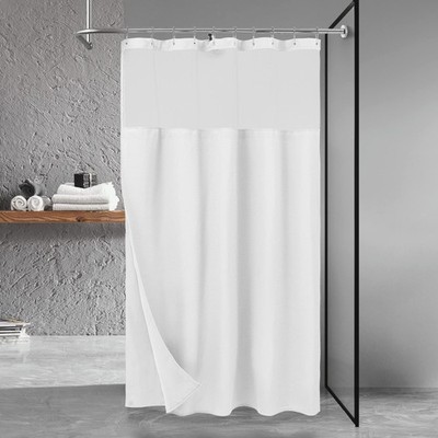 Stall Waffle Shower Curtain with Snapin Fabric Liner & Hooks Set  54...