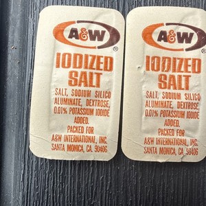 Vintage A &W Root Beer Iodized Salt Packets Lot Of 3 Mug Soda Pop Advertising