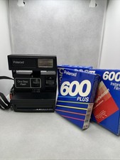 Vintage Polaroid 600 One Step Instant Camera 3 Unopened Film Packs Made In UK