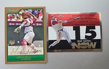 Mike Napoli 2 Card Lot 2006 Bowman Gold RC / 2007 Topps Chrome Gen Now Insert