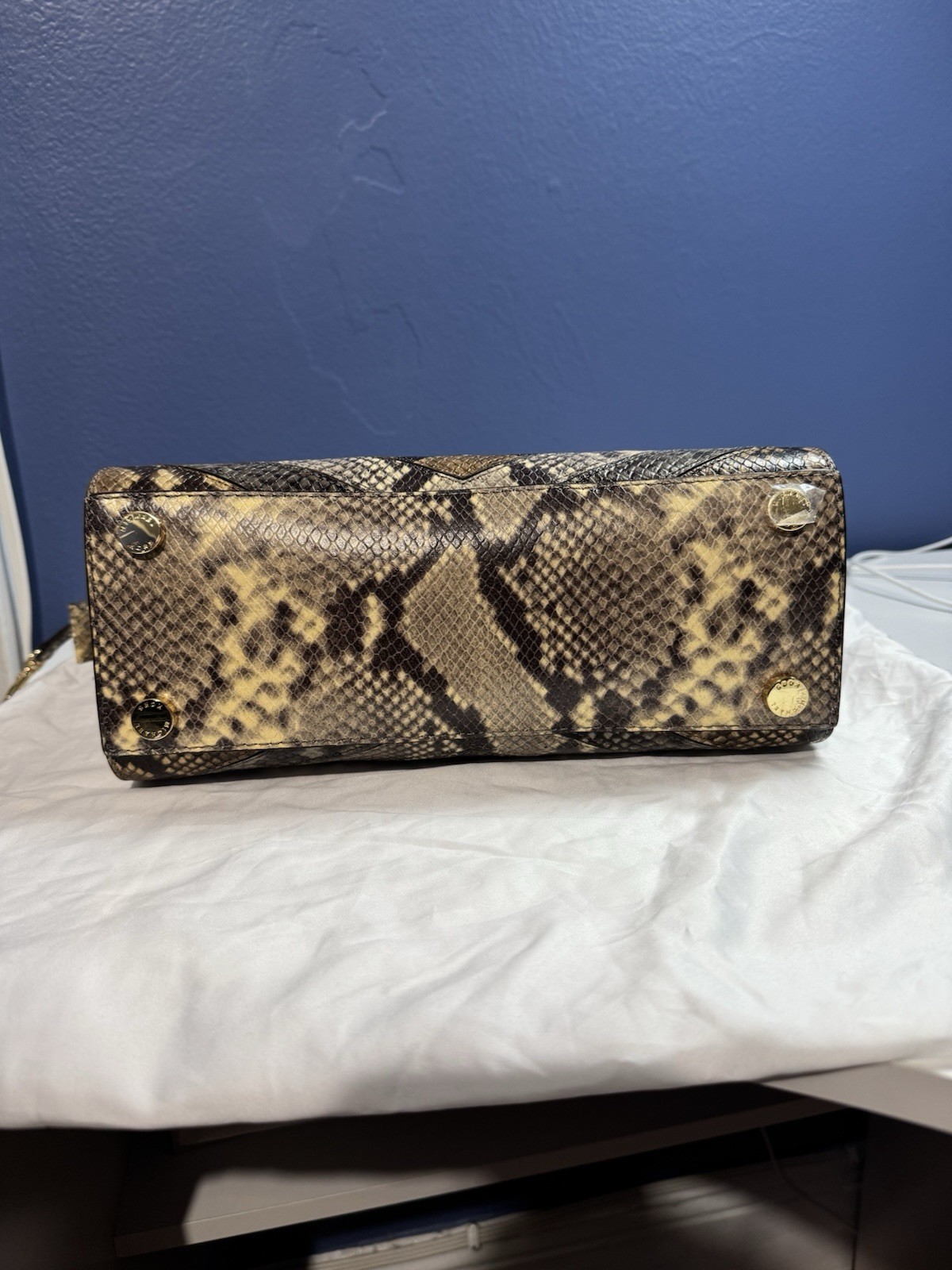 Michael Kors Selma Medium Chevron Python-Embossed… - image 5